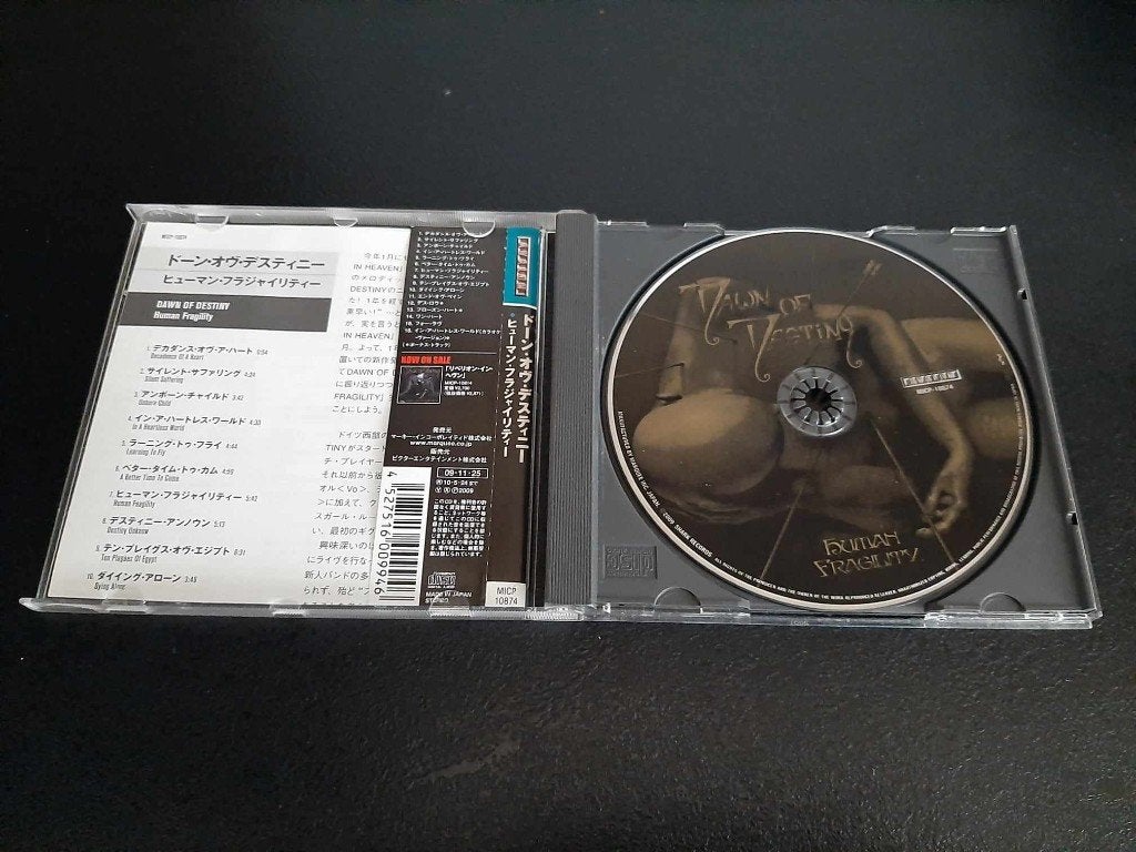 Dawn of Destiny: Human fragility (Japan, MICP 10874)!, Gebruikt, Met bonustracks, Power metal, Ophalen of Verzenden