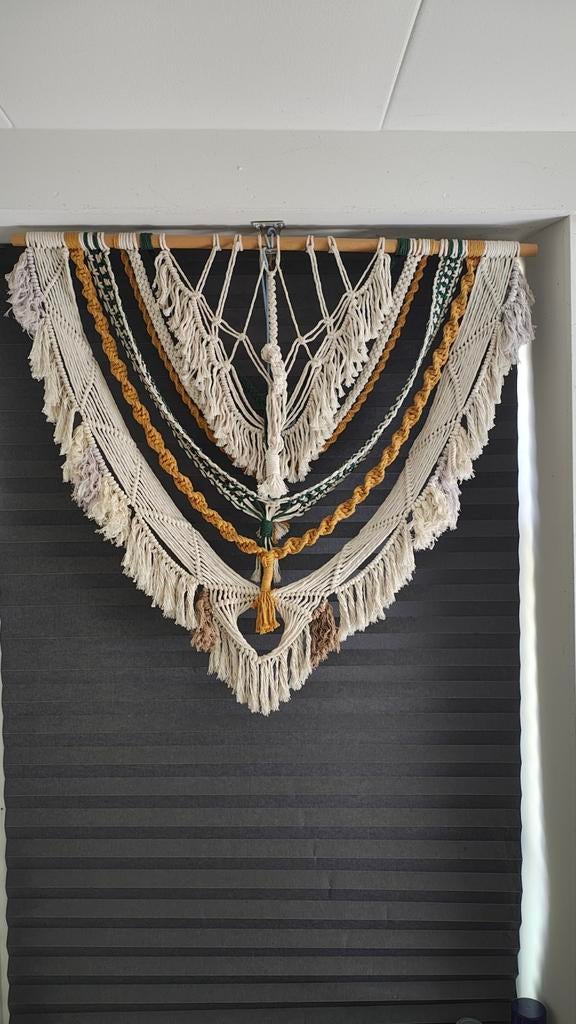 Handgemaakte Macramé Wandhanger - Boho Stijl, Ophalen, Meerkleurig, Textiel, Zo goed als nieuw