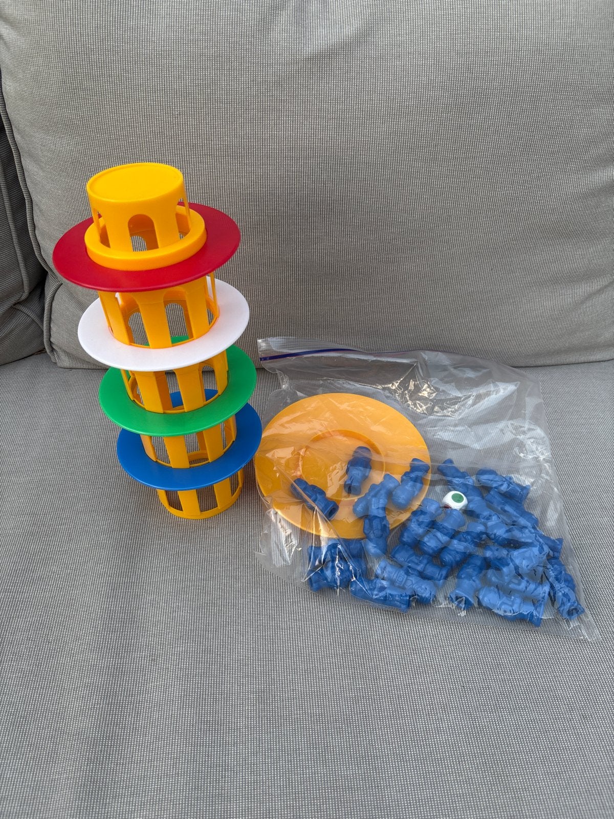 Toren van pisa spel - Kleurrijk speelplezier, Kinderen en Baby's, Speelgoed | Bouwstenen, Ophalen of Verzenden, Gebruikt, Nopper