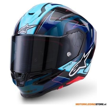 Alpinestars S-R7 Kinetis Integraalhelm, Zwart-Blauw-Roze, Ophalen of Verzenden, Nieuw met kaartje