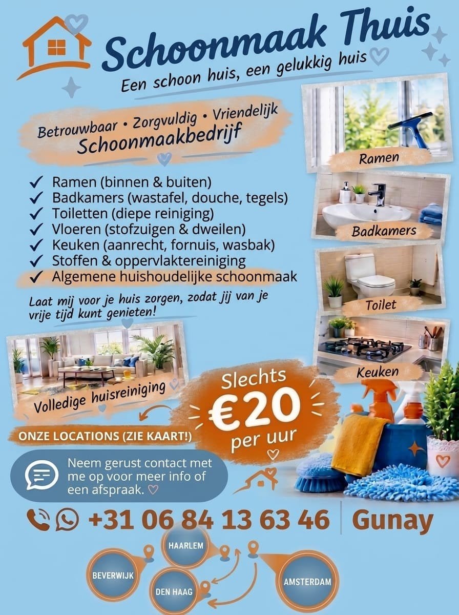 Home Cleaning, Diensten en Vakmensen, Schoonmaken woning