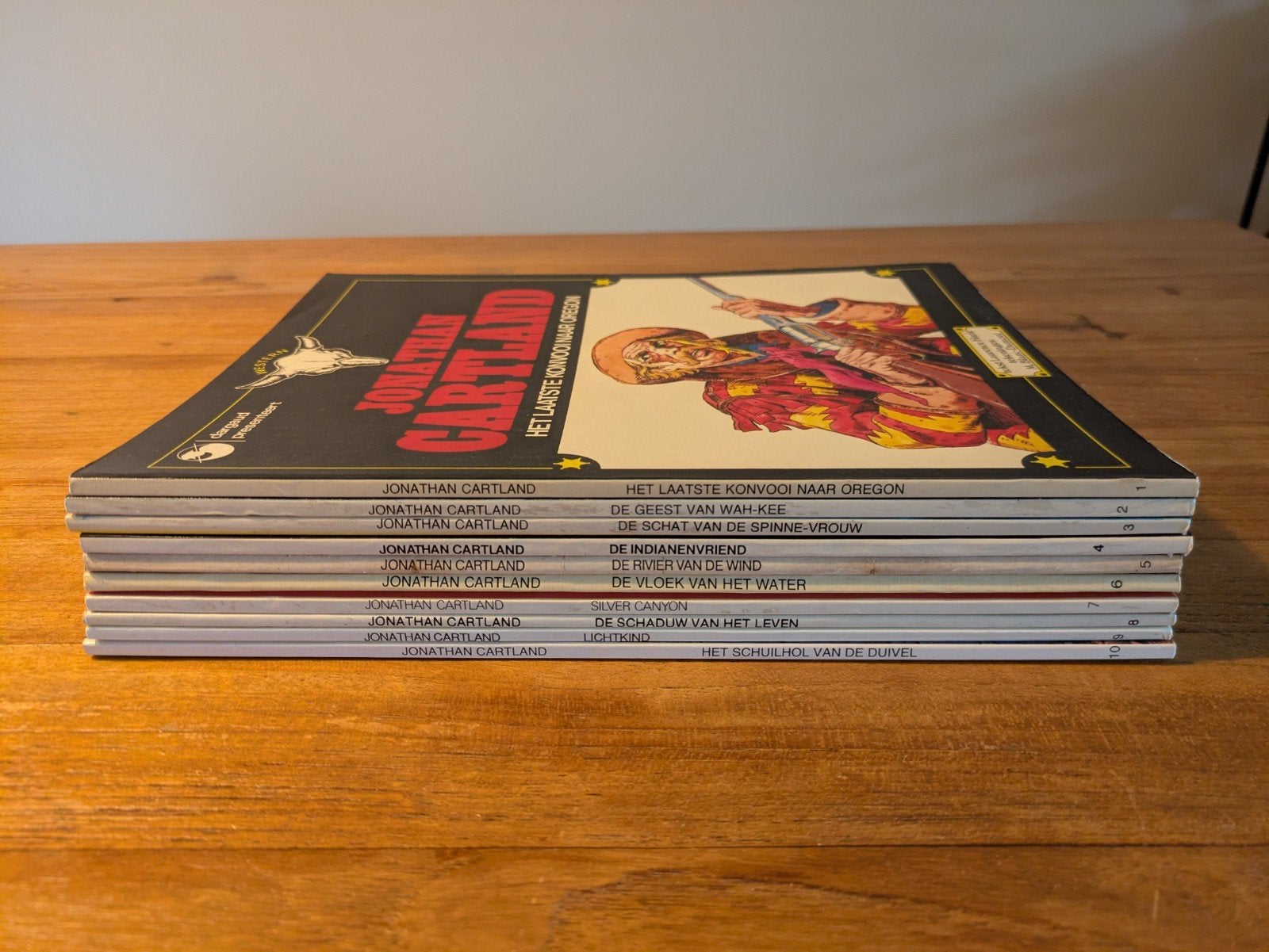Jonathan Cartland stripboeken - Complete serie 1-10, Complete serie of reeks, Ophalen of Verzenden, Gelezen, Laurence Harlé, Michel Blanc-Dumont