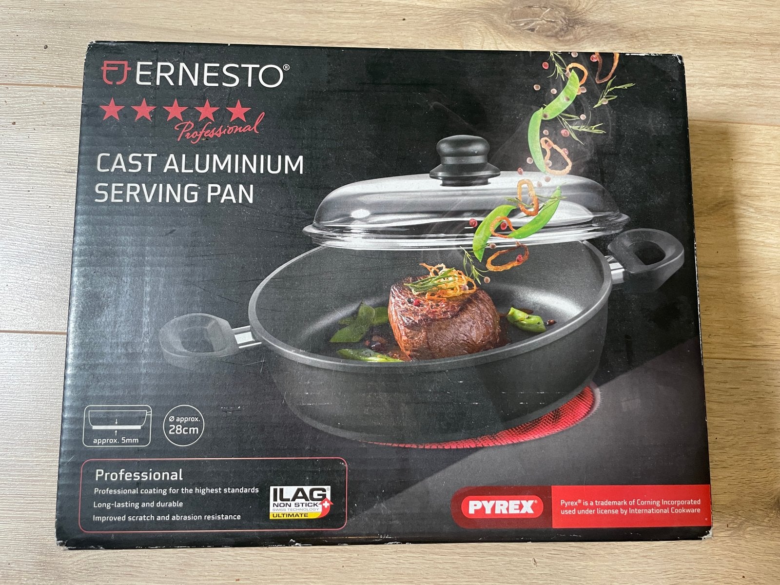 Ernesto Professional Gietaluminium Serveerpan 28cm, Ophalen, Antiaanbaklaag, Overige typen, Overige merken