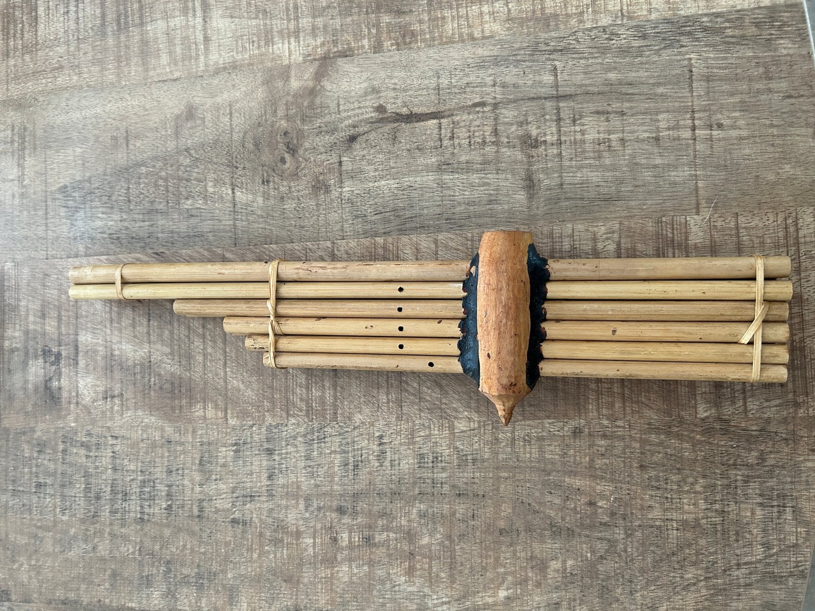 Khaen (Laotiaanse mondorgel) - Handgemaakt bamboe, Ophalen of Verzenden, Gebruikt, Houtblazer