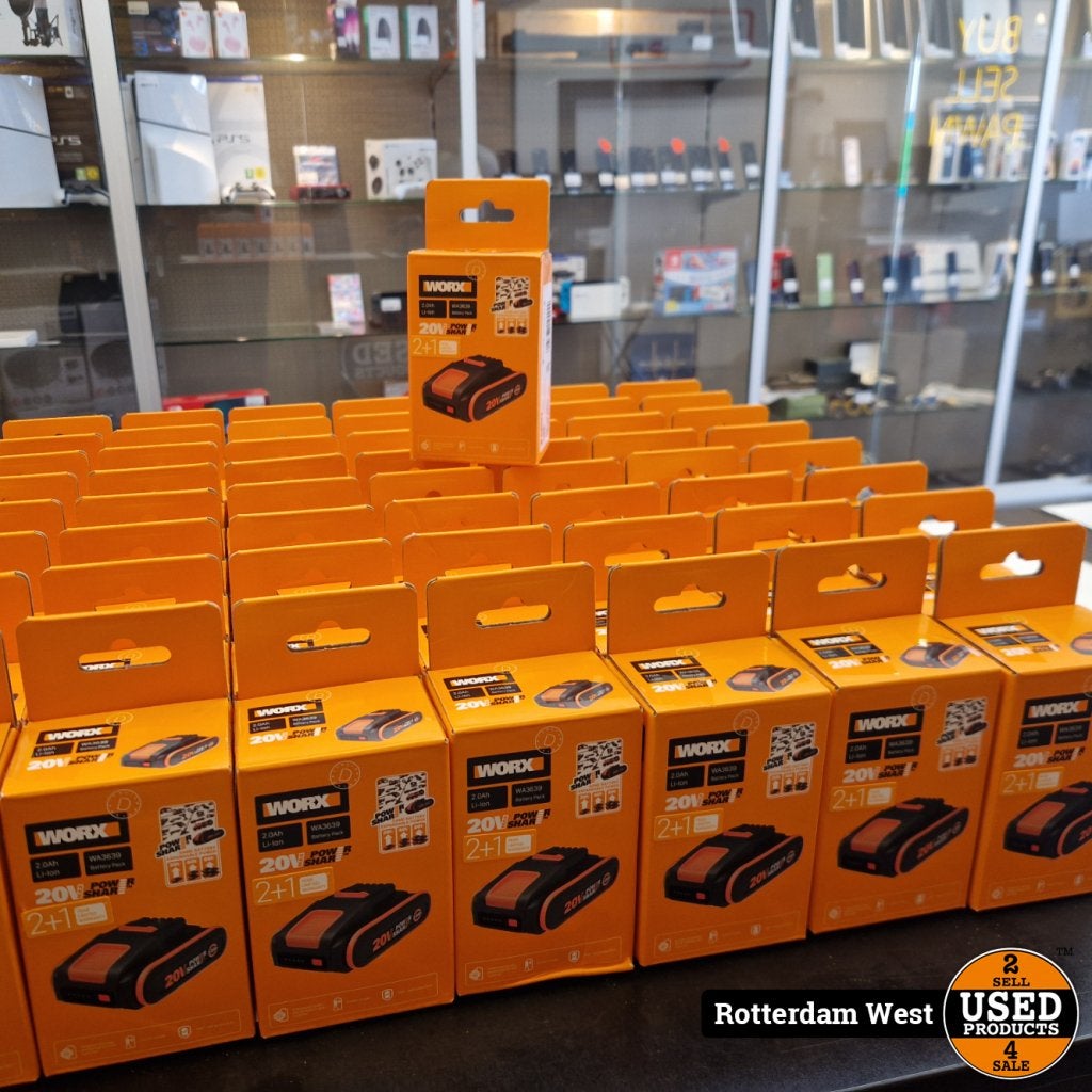 WORX Accu WA3639, 20V Li (2 Ah) - Nieuw, Doe-het-zelf en Verbouw, Gereedschap | Machine-onderdelen en Toebehoren, Worx, Nieuw