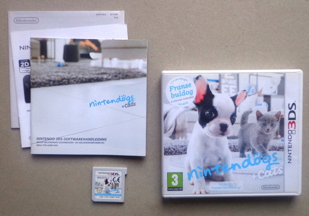 Nintendogs + Cats Franse Bulldog & Nieuwe Vrienden 3DS, 1 speler, Ophalen of Verzenden, Zo goed als nieuw, Vanaf 3 jaar