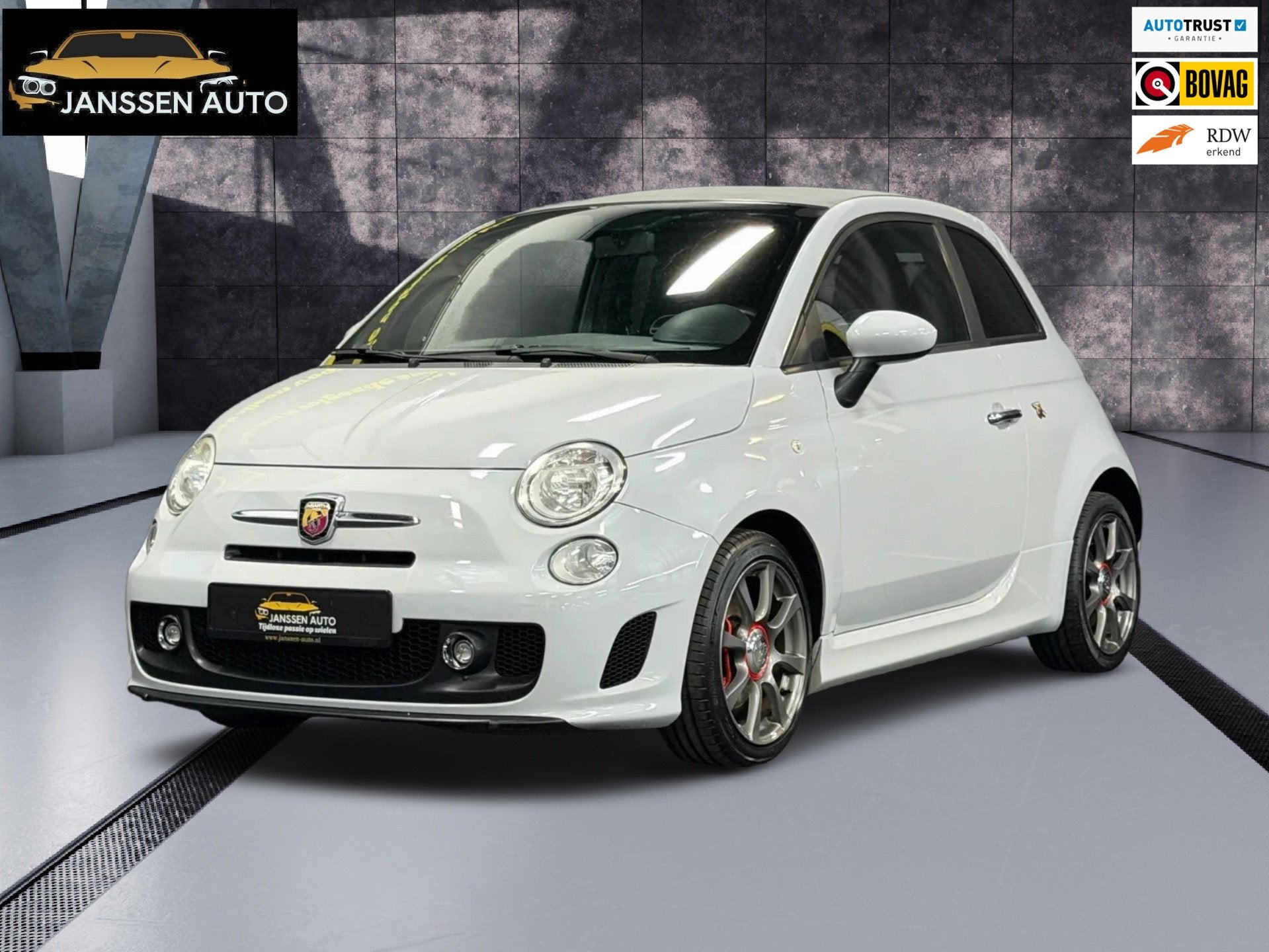 Fiat 500 C 1.4-16V Abarth | Canrio | Automaat | Nieuwe Distr, Auto's, Euro 5, Stof, Gebruikt, Zwart