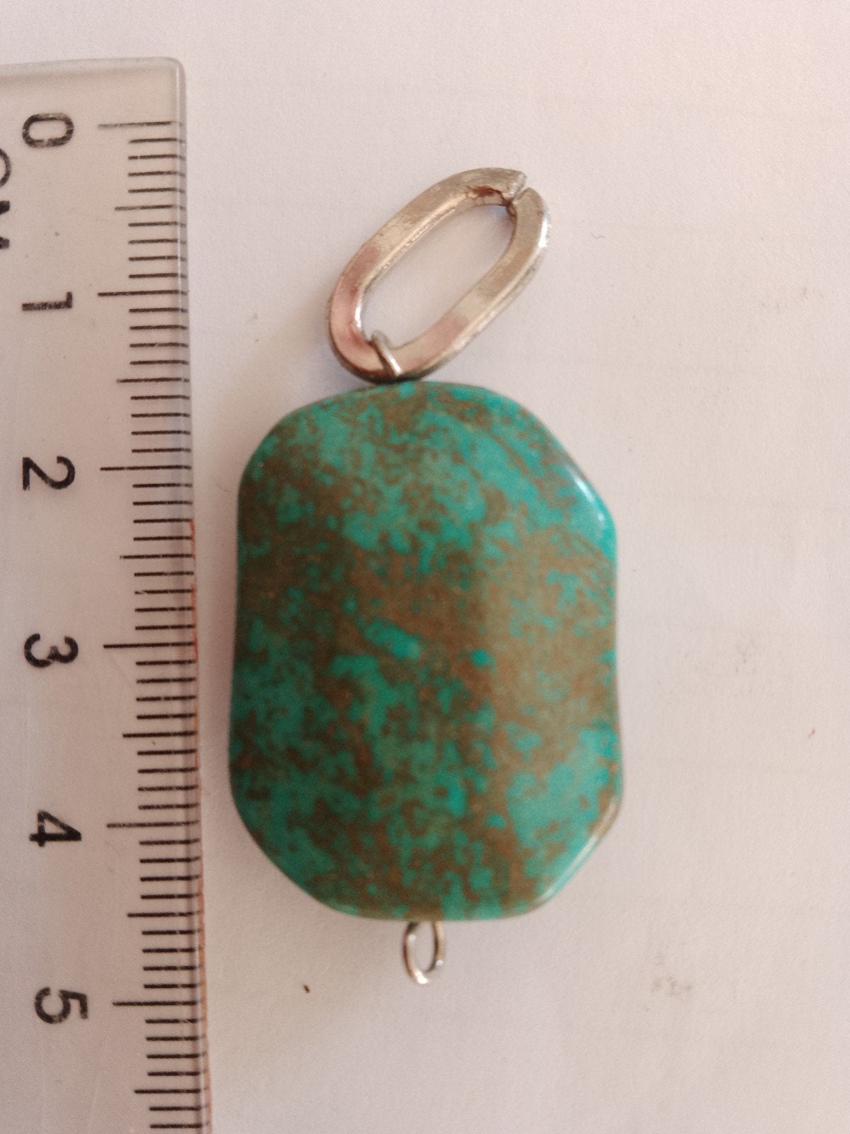 turkoois kettinghangers 3x, cholcedoon, Sieraden, Tassen en Uiterlijk, Edelstenen, Ophalen, Zo goed als nieuw