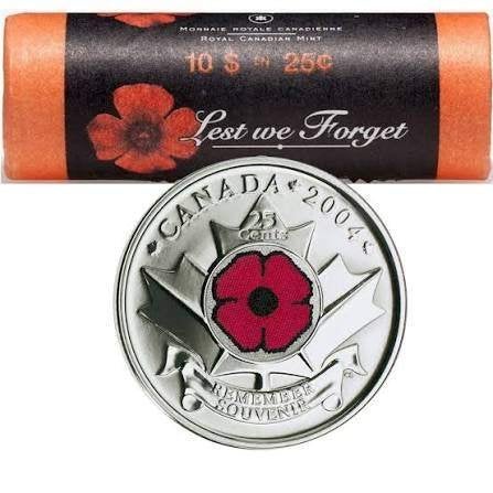 Canada - 2004 Coloured Poppy 25-cent - Unc, Verzenden, Noord-Amerika, Losse munt
