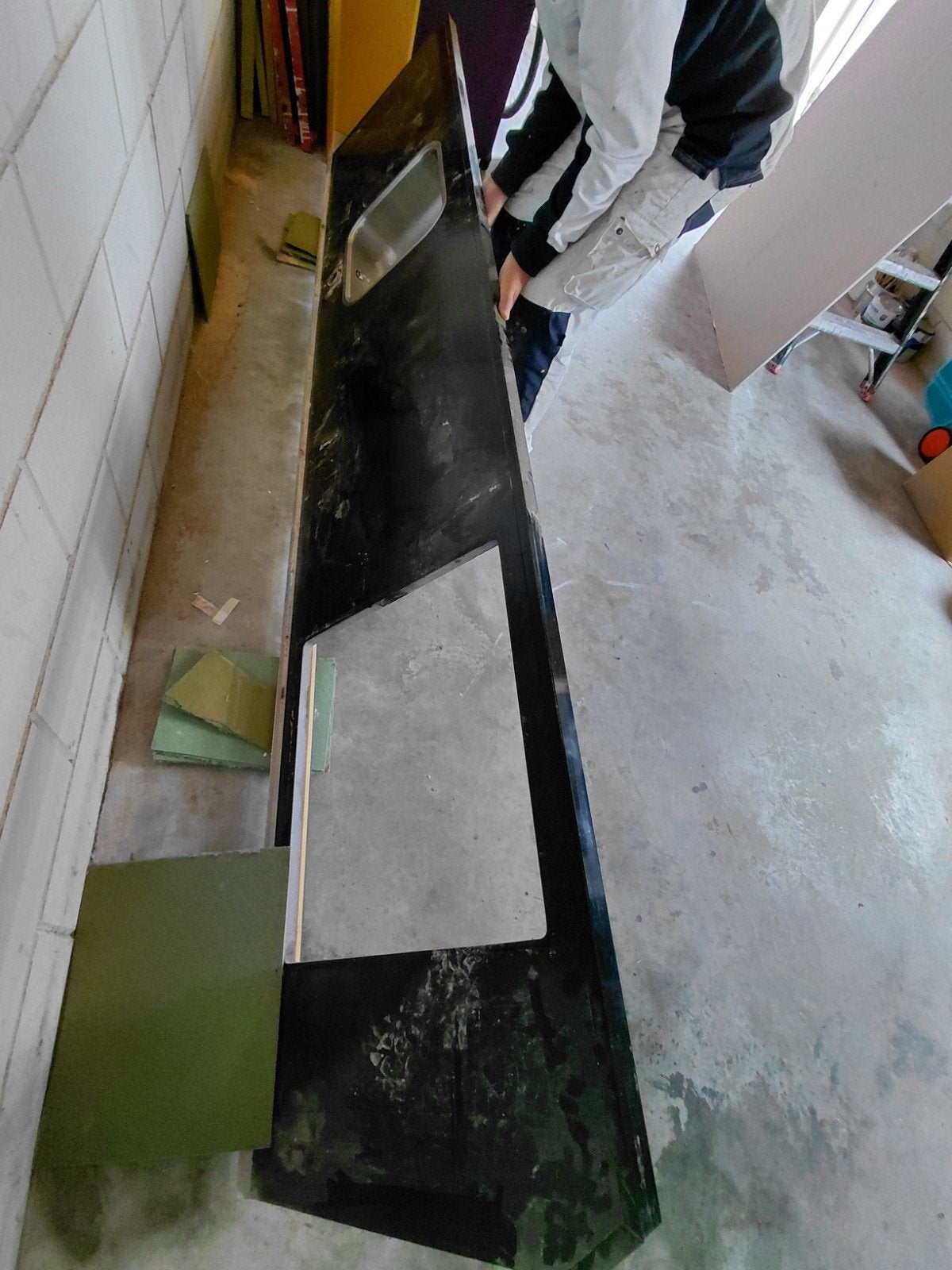 composiet aanrechtblad zwart, Ophalen, Zwart, 200 cm of meer, Minder dan 100 cm