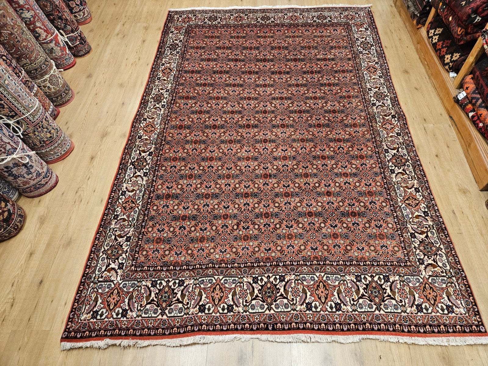 Vintage handgeknoopt perzisch tapijt bidjar 310x199, Info@SlatsAntiek.nl, Tweedehands, Perzisch, 150 tot 200 cm