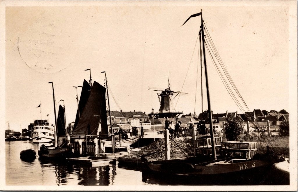 Harderwijk - 9 oude ansichtkaarten Haven Scheepvaart, Verzenden, 1960 tot 1980, Gelopen, Gelderland