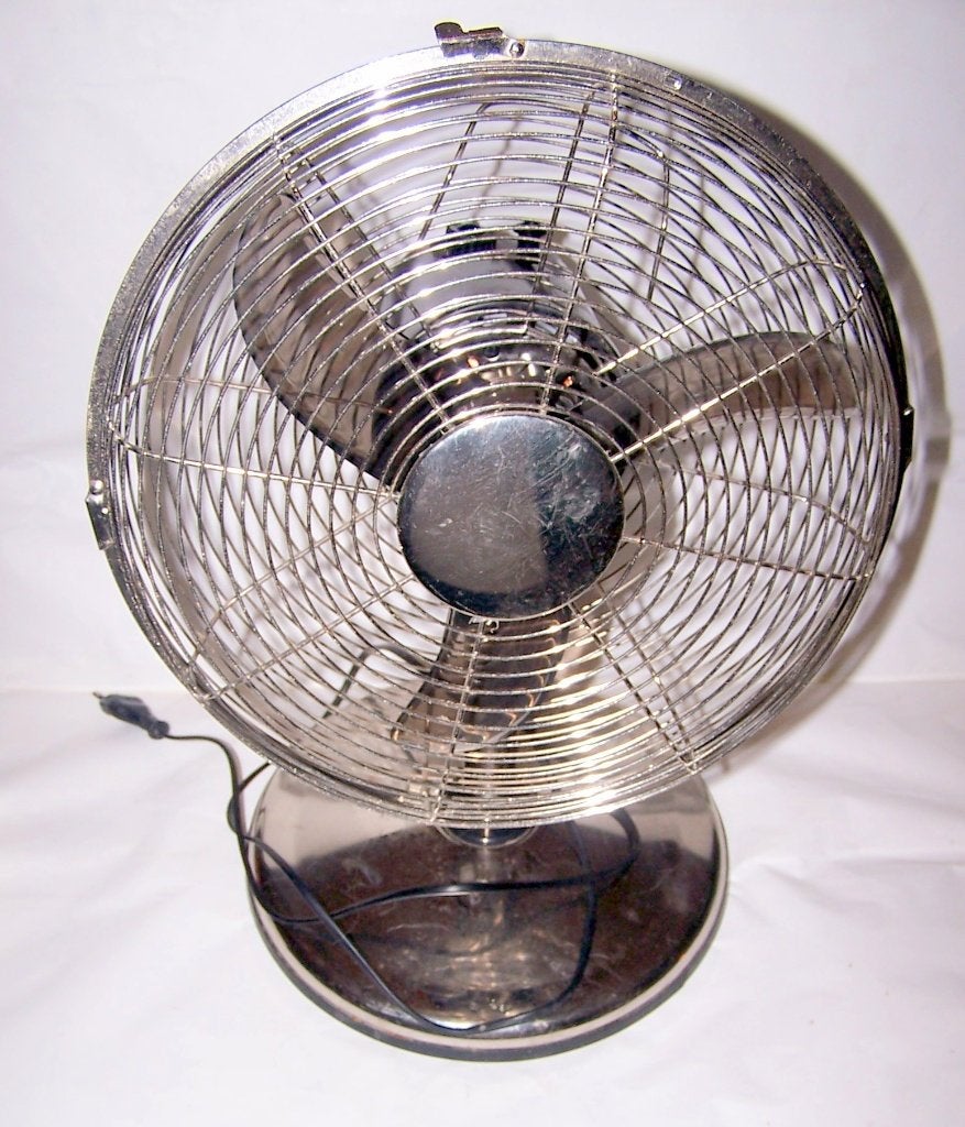 Vintage IKEA DRAGBY Tafelventilator - Chroom. Igs., Ophalen of Verzenden, Gebruikt, Tafelventilator