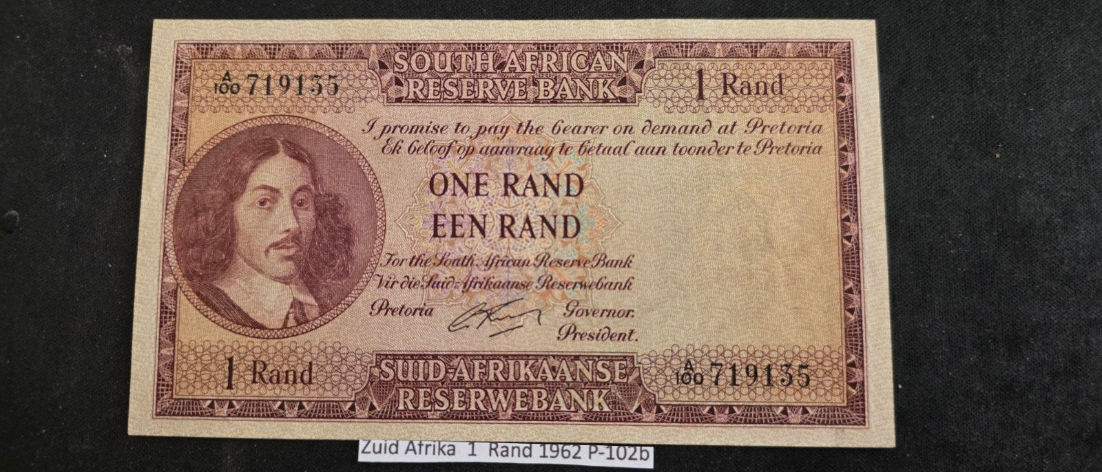 Zuid-Afrika 1 Rand 1962-P-102b Bankbiljet, Postzegels en Munten, Bankbiljetten | Afrika, Ophalen of Verzenden, Zuid-Afrika