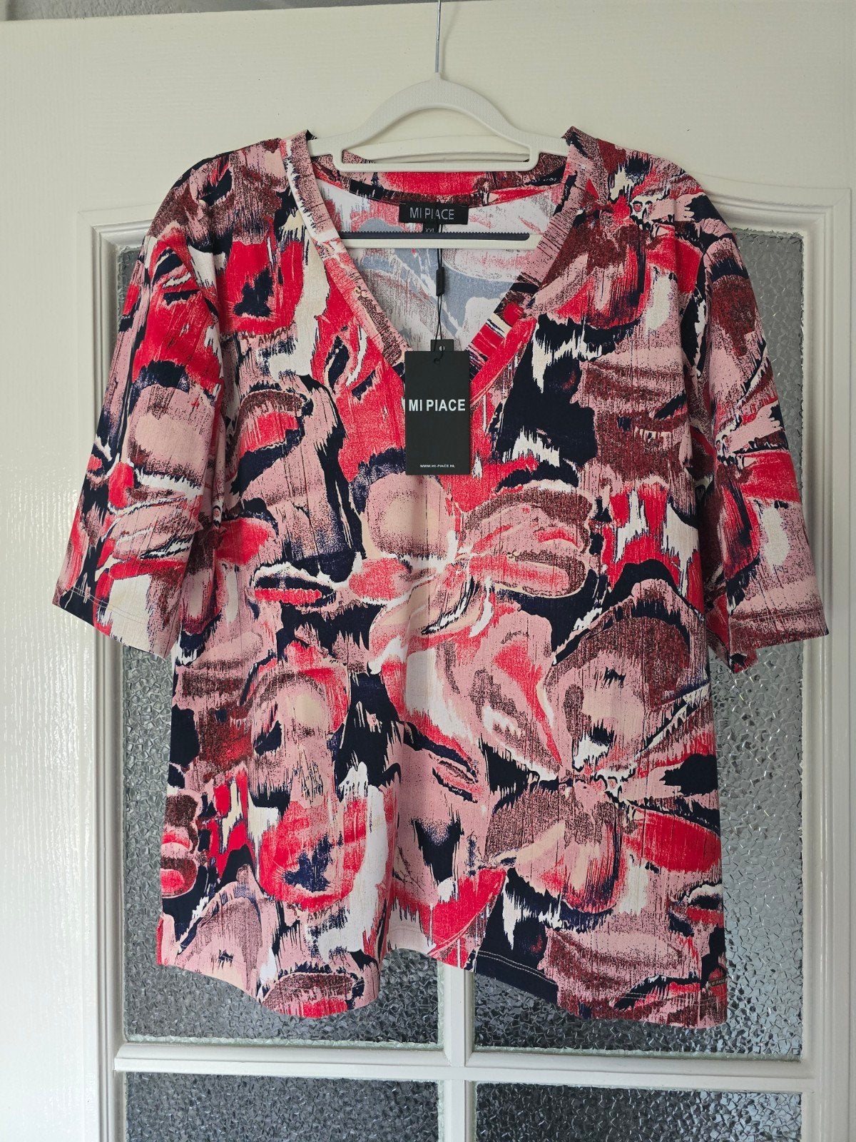 nieuw mi piace shirt xxl roodtinten, Kleding | Dames, Ophalen of Verzenden, Nieuw, Maat 46/48 (XL) of groter, Korte mouw