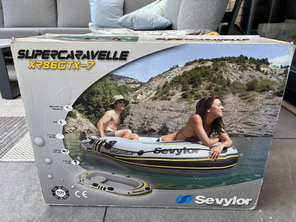 Nieuw Sevylor Supercaravelle XR86GTX‑7 3‑persoons rubberboot, Ophalen, Opblaasbaar, Overige typen, Nieuw
