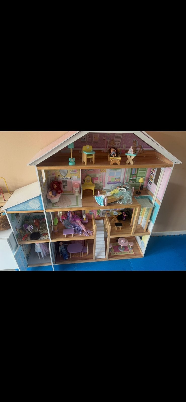 Poppenhuis groot kidkraft, Ophalen, Gebruikt, Poppenhuis