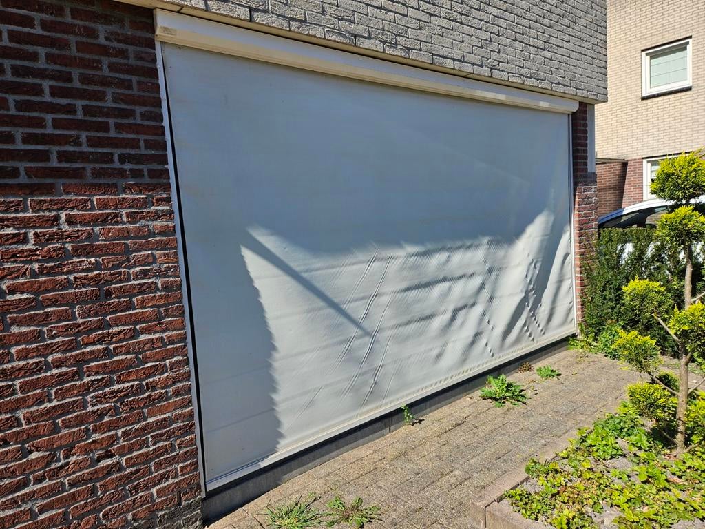 Elektrisch screen crèmewit - 388x225 cm - Zelf demonteren, Ophalen, Gebruikt, Elektrisch, 150 tot 300 cm