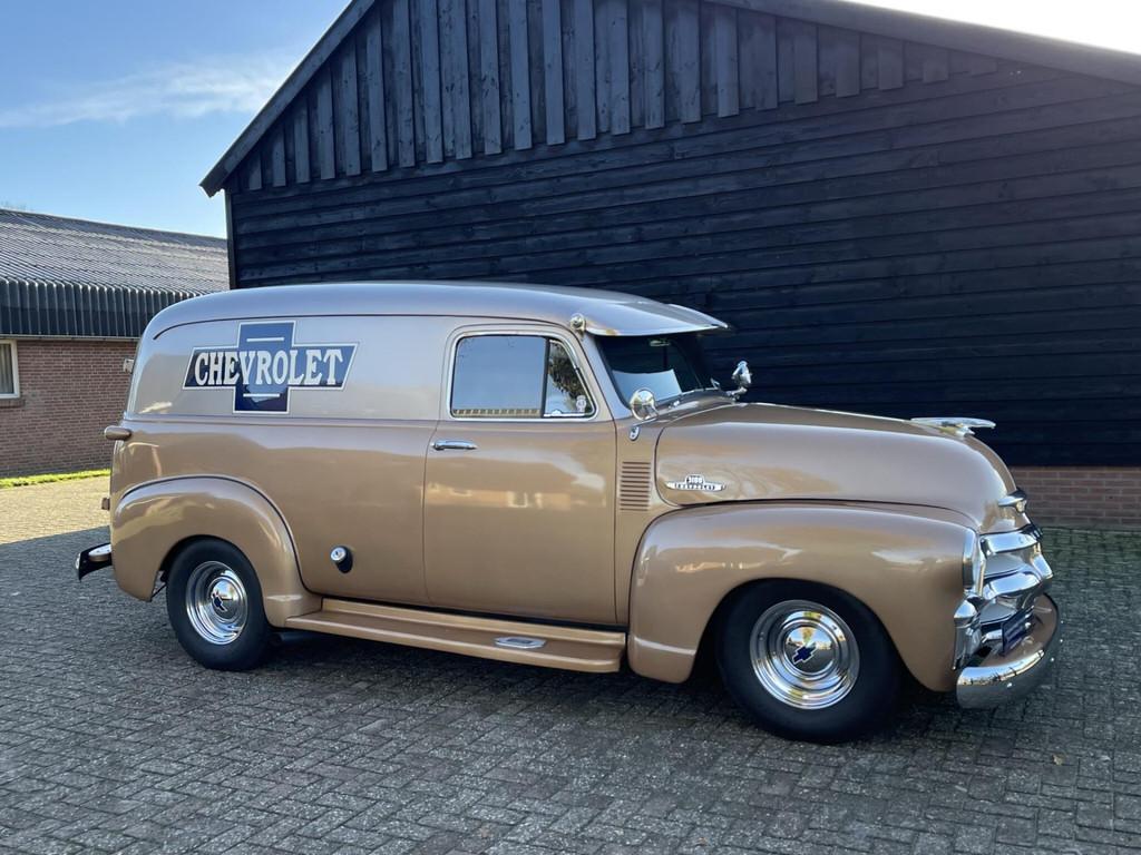 Chevrolet Panel Van V8 Automaat, gerestaureerd NL kenteken, Auto's, Oldtimers, Automaat, Zwart, 2 stoelen, Metallic lak