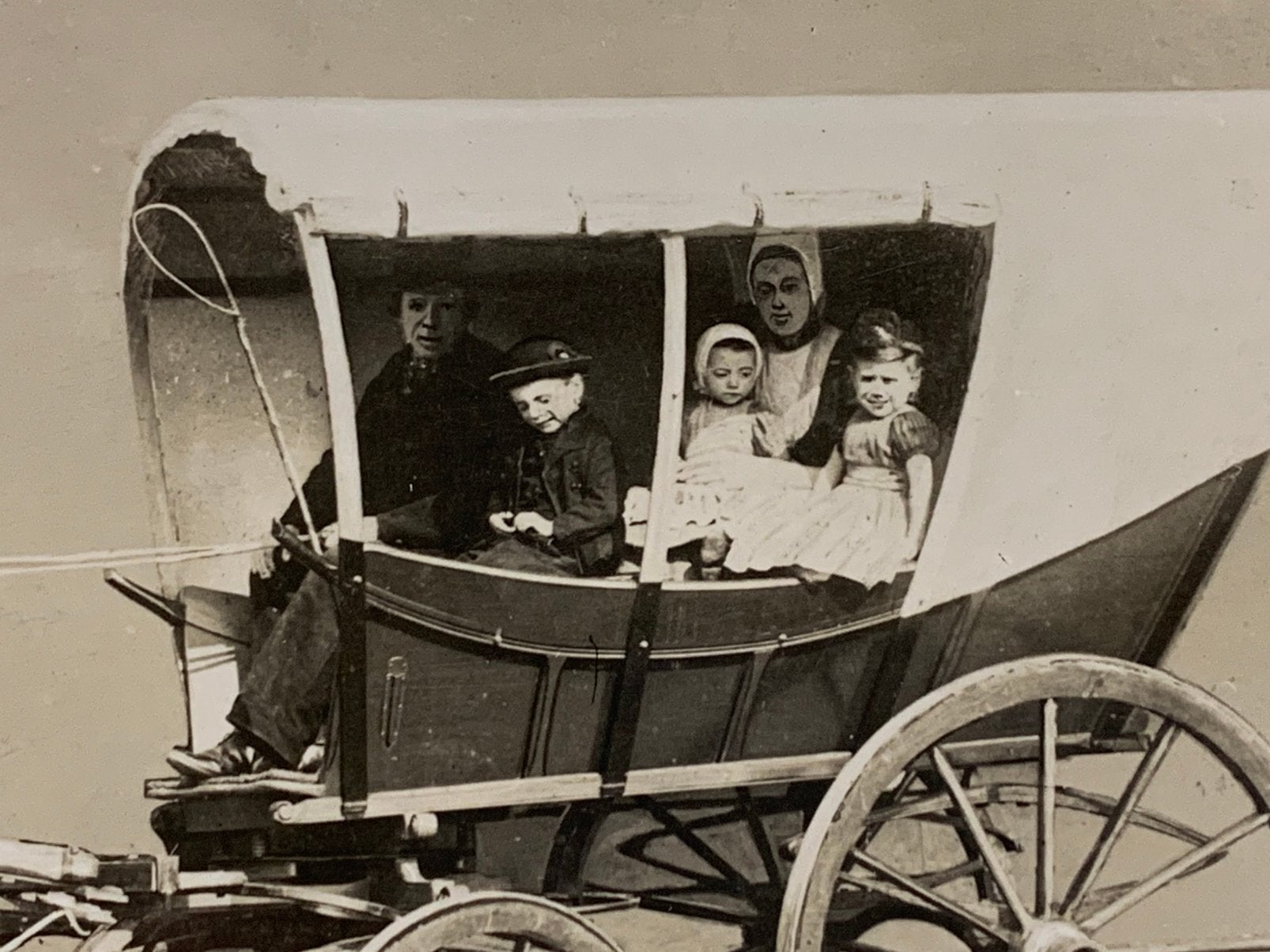 1943 Walchersche huifwagen, Ophalen of Verzenden, 1940 tot 1960, Gelopen, Klederdracht