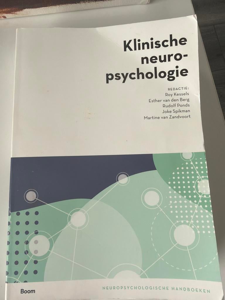 Klinische Neuropsychologie - Studieboek, Boeken, Studieboeken en Cursussen, Zo goed als nieuw, WO, Gamma, Ophalen of Verzenden