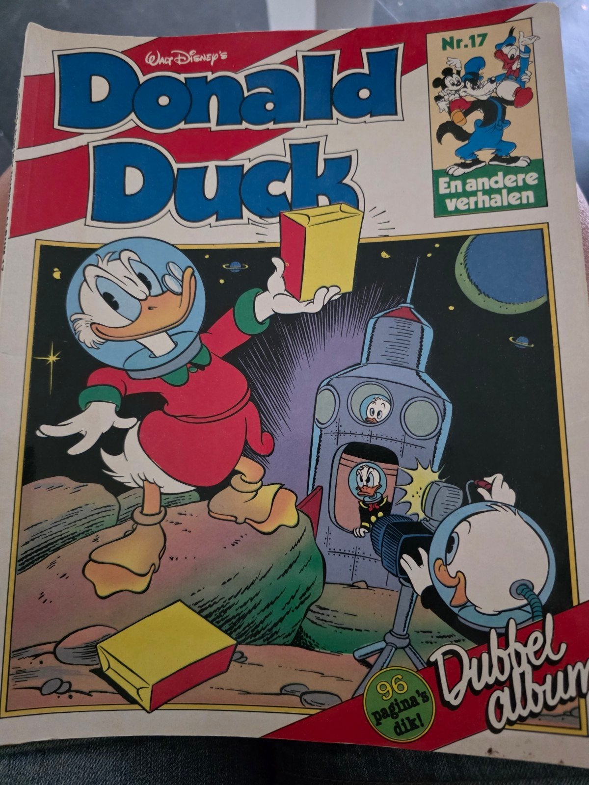 Donald Duck Dubbelalbum Nr. 17 - Ruimteavonturen, Boeken, Gelezen, Eén stripboek, Ophalen of Verzenden, The Walt Disney Company