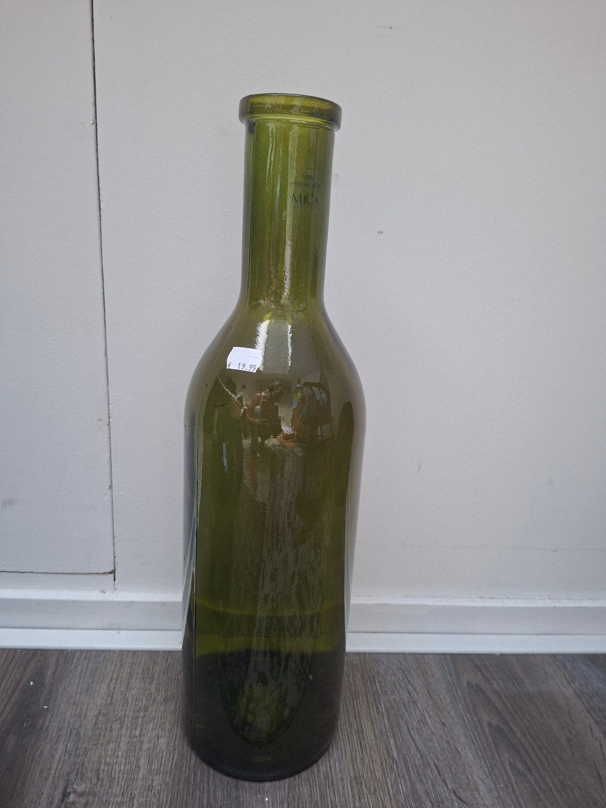 MICA Decorations Vaas van 100% gerecycled glas, Huis en Inrichting, Ophalen, Nieuw, Glas, Groen