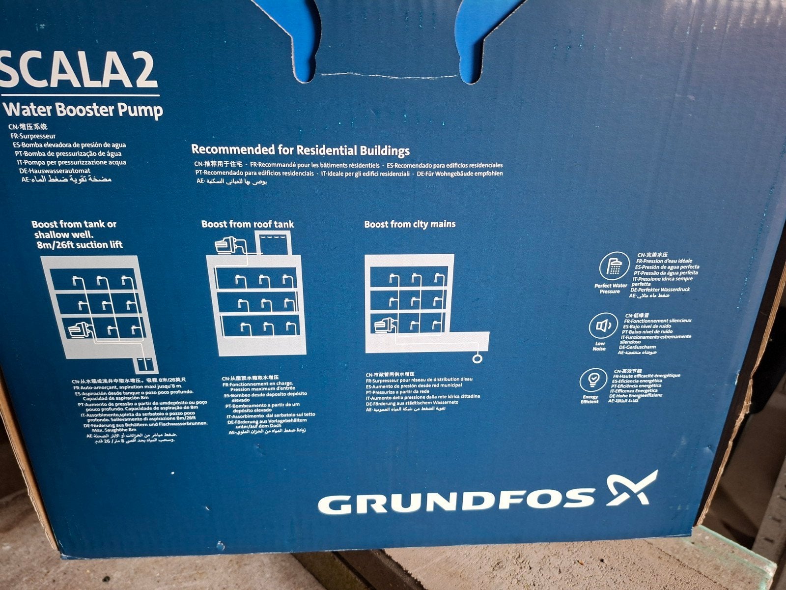 Grundfos SCALA2 3-45 Water Booster Pomp - Compact en Stil, Ophalen of Verzenden, Nieuw, Hydrofoorpomp