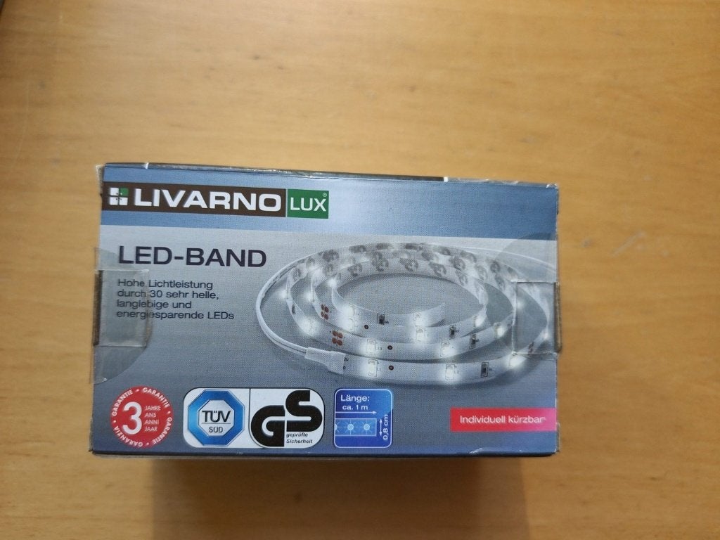Nieuw Livarno Lux LED-strip 1 meter warmwit - 30 LEDs, Met schakelaar, Wit, Overige merken, Nieuw