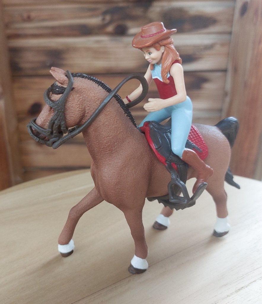 Schleich paard en ruiter Hannah & Cayenne (3), Ophalen of Verzenden, Zo goed als nieuw