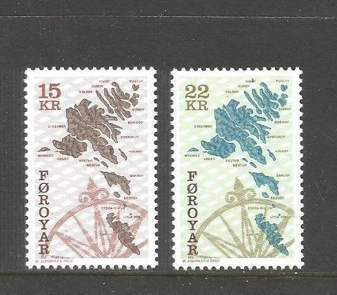 Faeröer Eilanden postzegels Mi. 379/380, Ophalen of Verzenden, Noorwegen, Postfris
