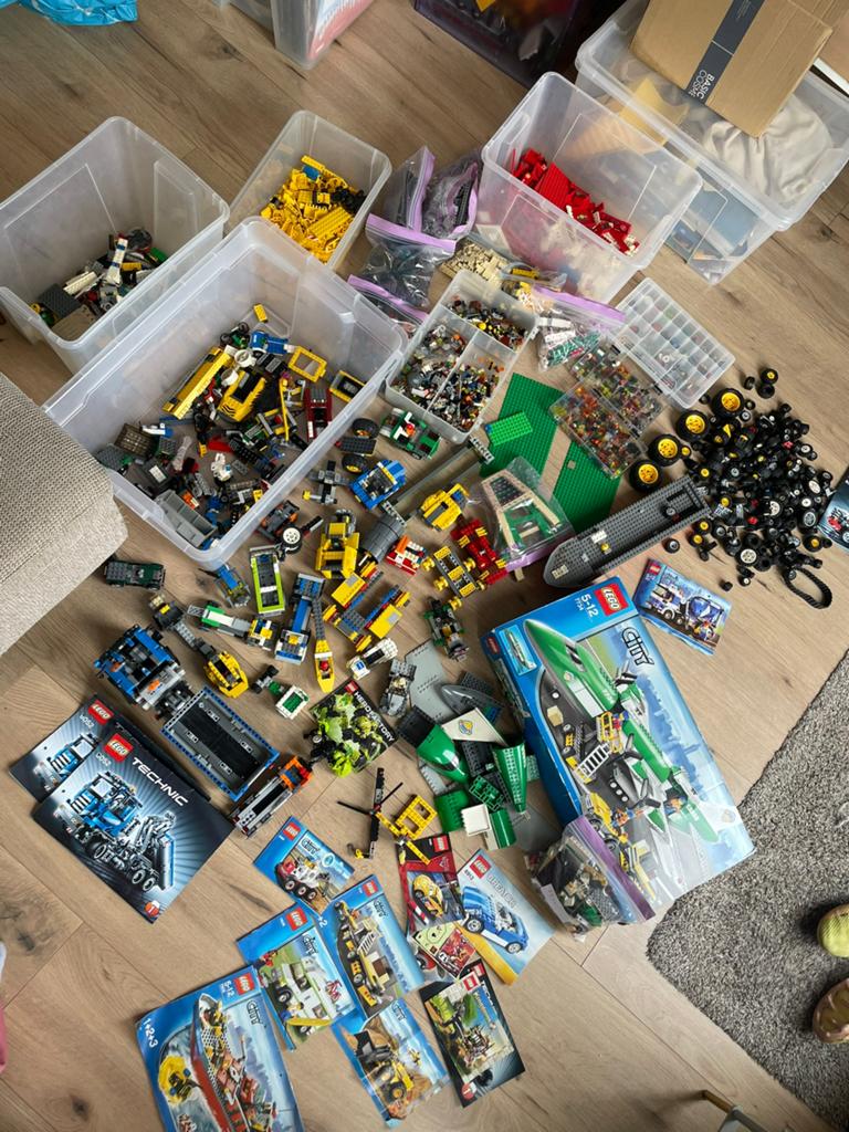 Partij Lego city en technisch lego. Voertuigen en boekjes, Kinderen en Baby's, Speelgoed | Duplo en Lego, Ophalen, Zo goed als nieuw