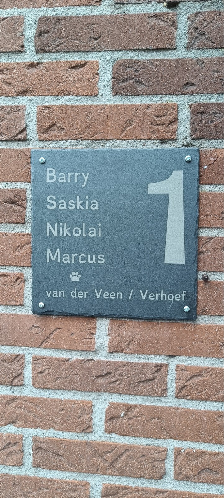 Leistenen bordje (naambordje, geboorte of herinnering), Ophalen of Verzenden