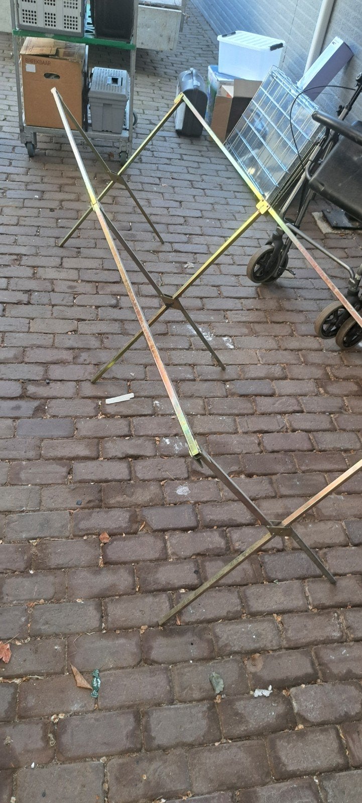 uitvouwbare markt tafel, Ophalen, Gebruikt, IJzer