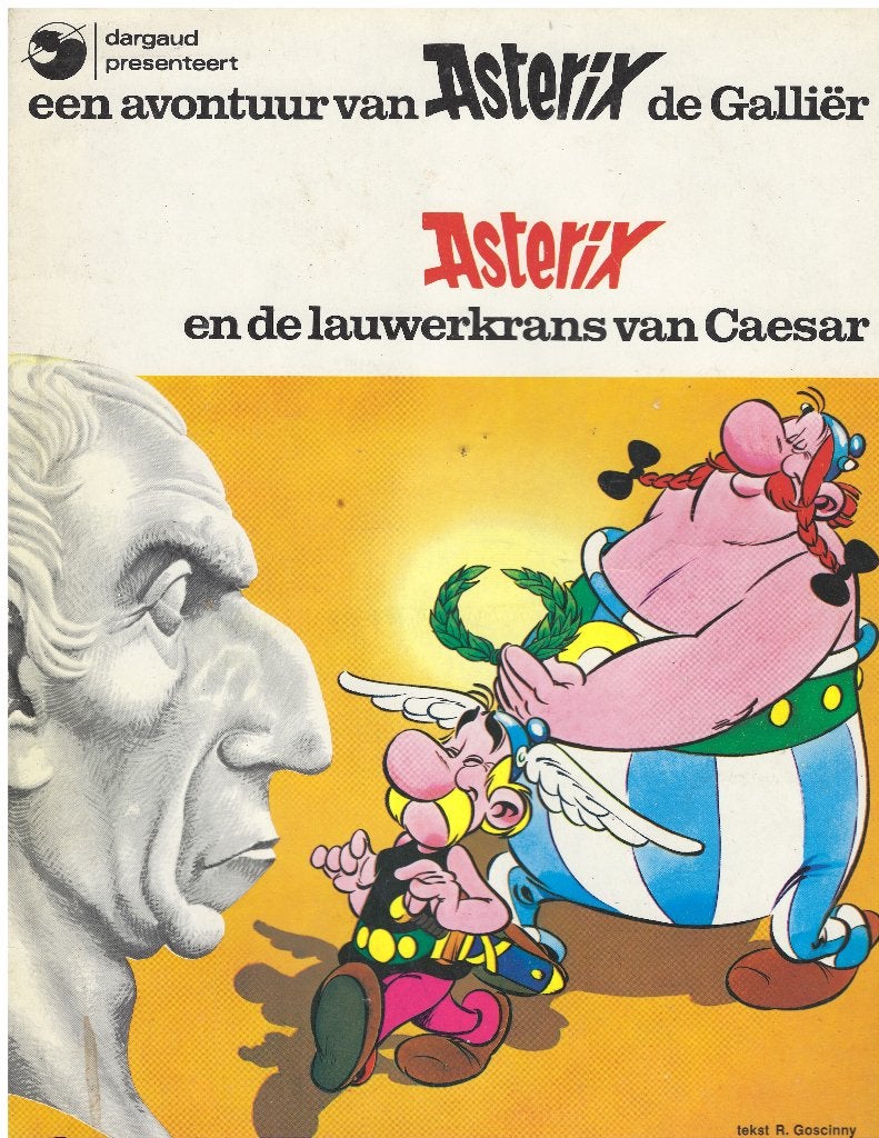 Asterix en de Lauwerkrans van Caesar1e druk 1970, Gelezen, René Goscinny, Albert Uderzo, Eén stripboek, Ophalen of Verzenden