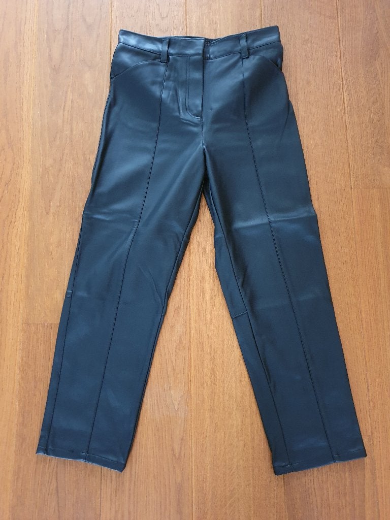 Zwart nepleren broek, H&M, maat 40, Kleding | Dames, Broeken en Pantalons, Maat 38/40 (M), H&M, Zwart, Nieuw