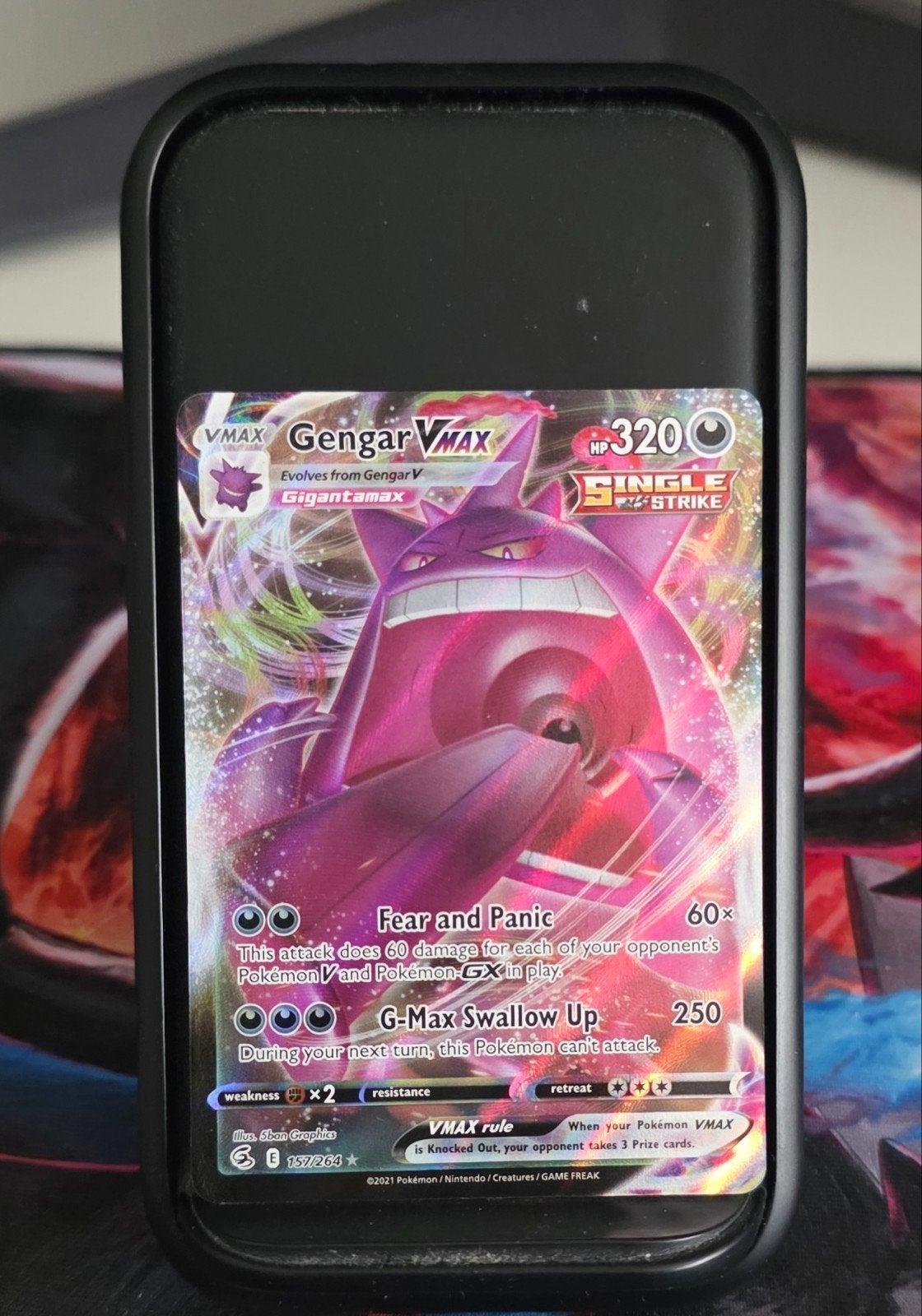 Gengar VMAX Fusion Strike Pokémon Kaart, Hobby en Vrije tijd, Verzamelkaartspellen | Pokémon, Ophalen of Verzenden, Zo goed als nieuw