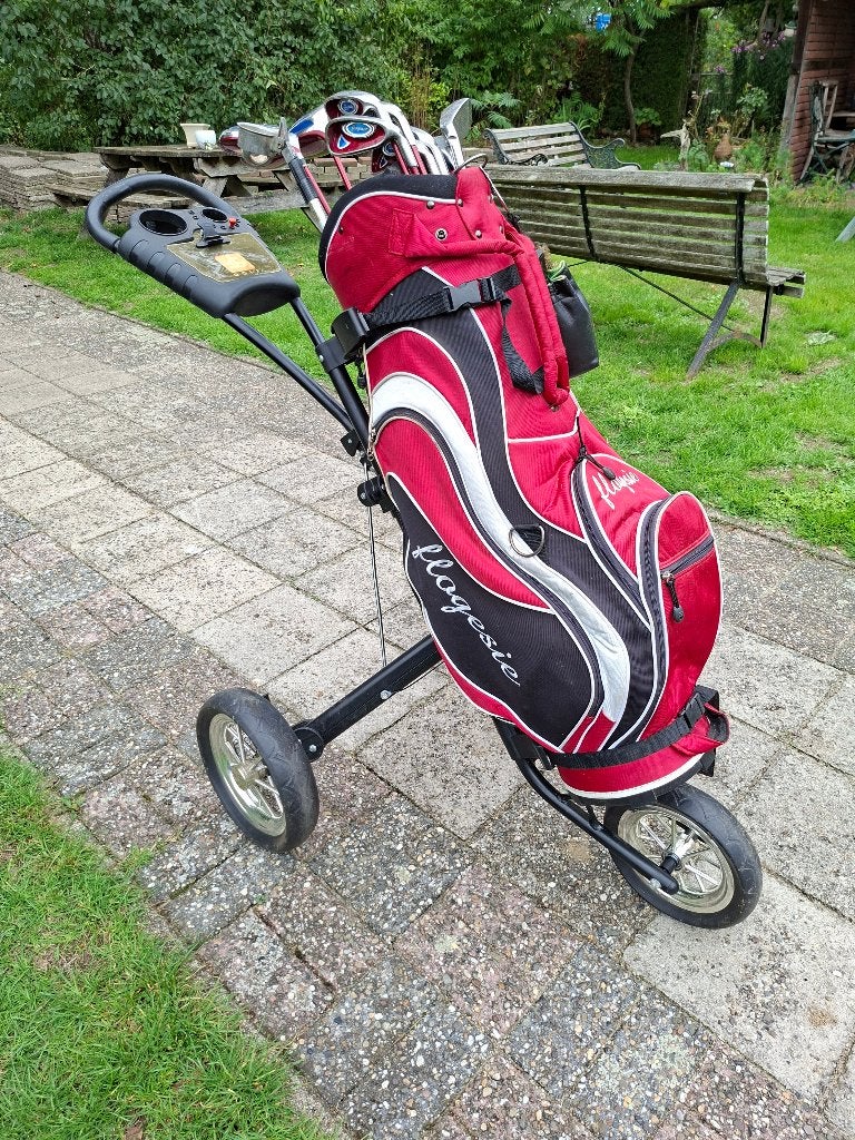 Complete Hogesie dames golfset 13 clubs + trolley + tas
