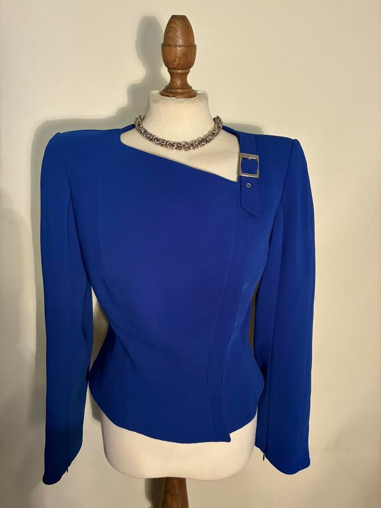 MUGLER COUTURE DESIGN JASJE KONINGSBLAUW, Kleding | Dames, Maat 38/40 (M), Zo goed als nieuw, Jasje, Verzenden