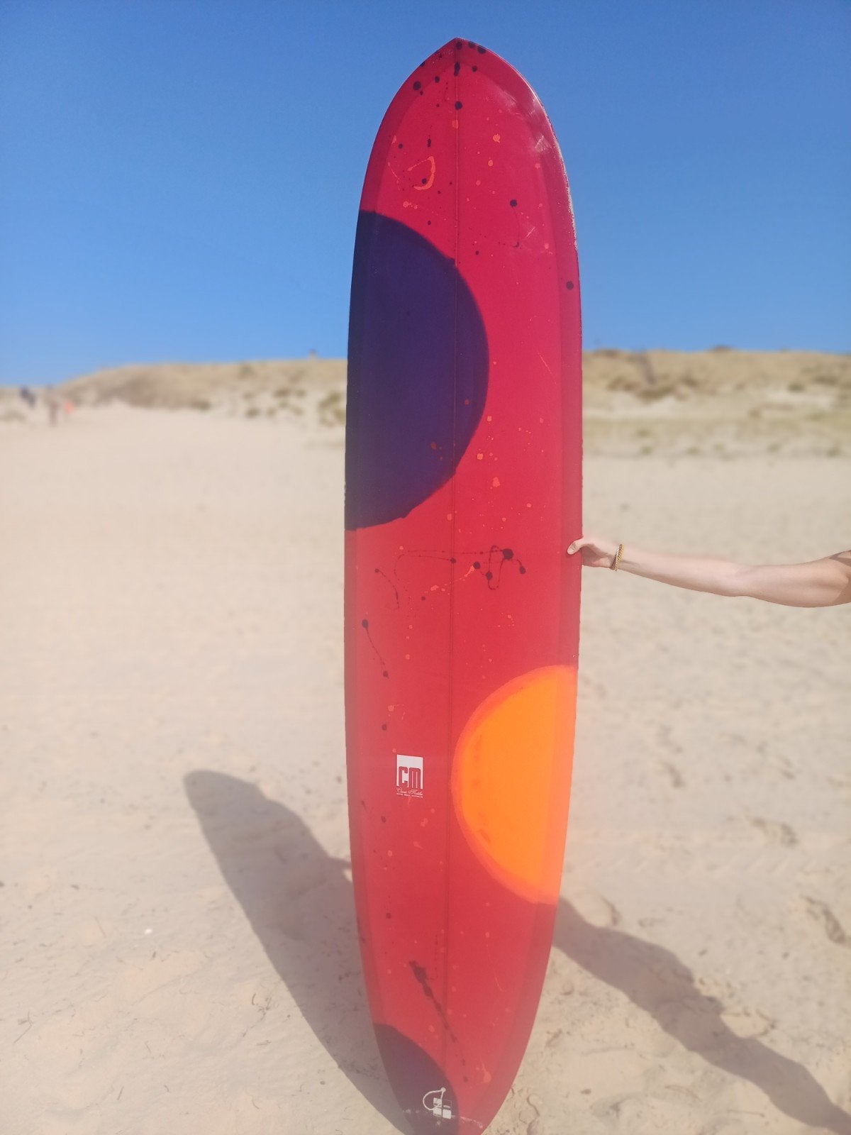 CM Classic Malibu Longboard 8'3" - Inclusief tas en vin, Ophalen, Gebruikt, Longboard, Met koord