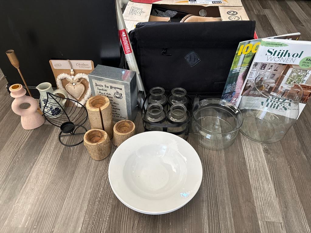 Diverse woondecoratie en accessoires - Grote partij, Huis en Inrichting, Woonaccessoires | Overige, Gebruikt, Metaal, Meerkleurig