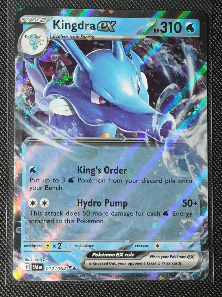 Kingdra ex 012/064 Shrouded Fabel Pokémon Kaart, Ophalen of Verzenden, Zo goed als nieuw, Losse kaart, Foil