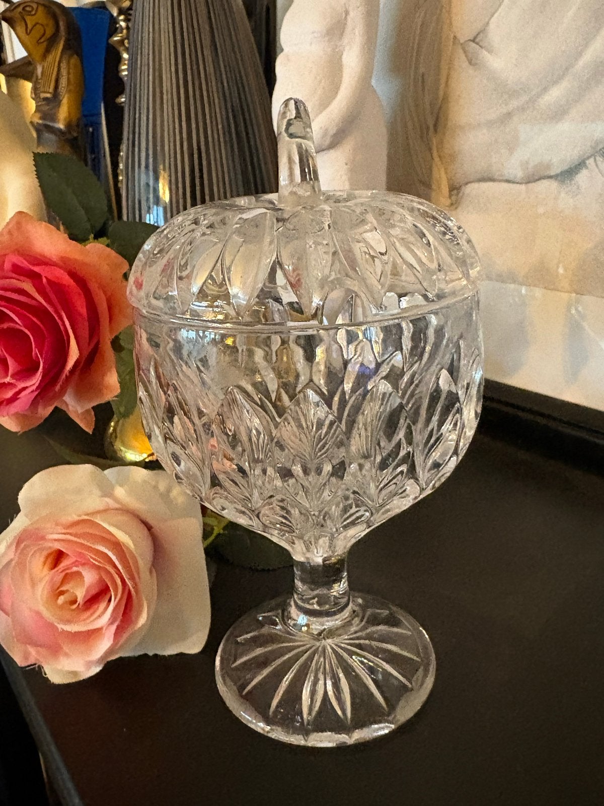 Kristallen   Bonbonnière met Deksel - Vintage Design, Ophalen of Verzenden