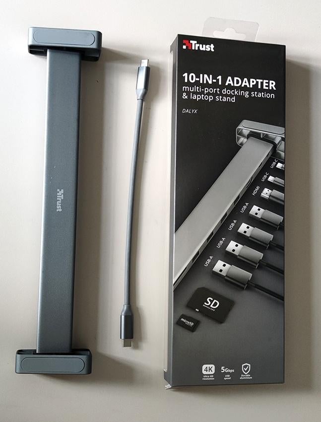 Trust 10-in-1 USB-C Docking station, multiport hub, adapter, Computers en Software, Dockingstations, Nieuw, Docking station, Laptop