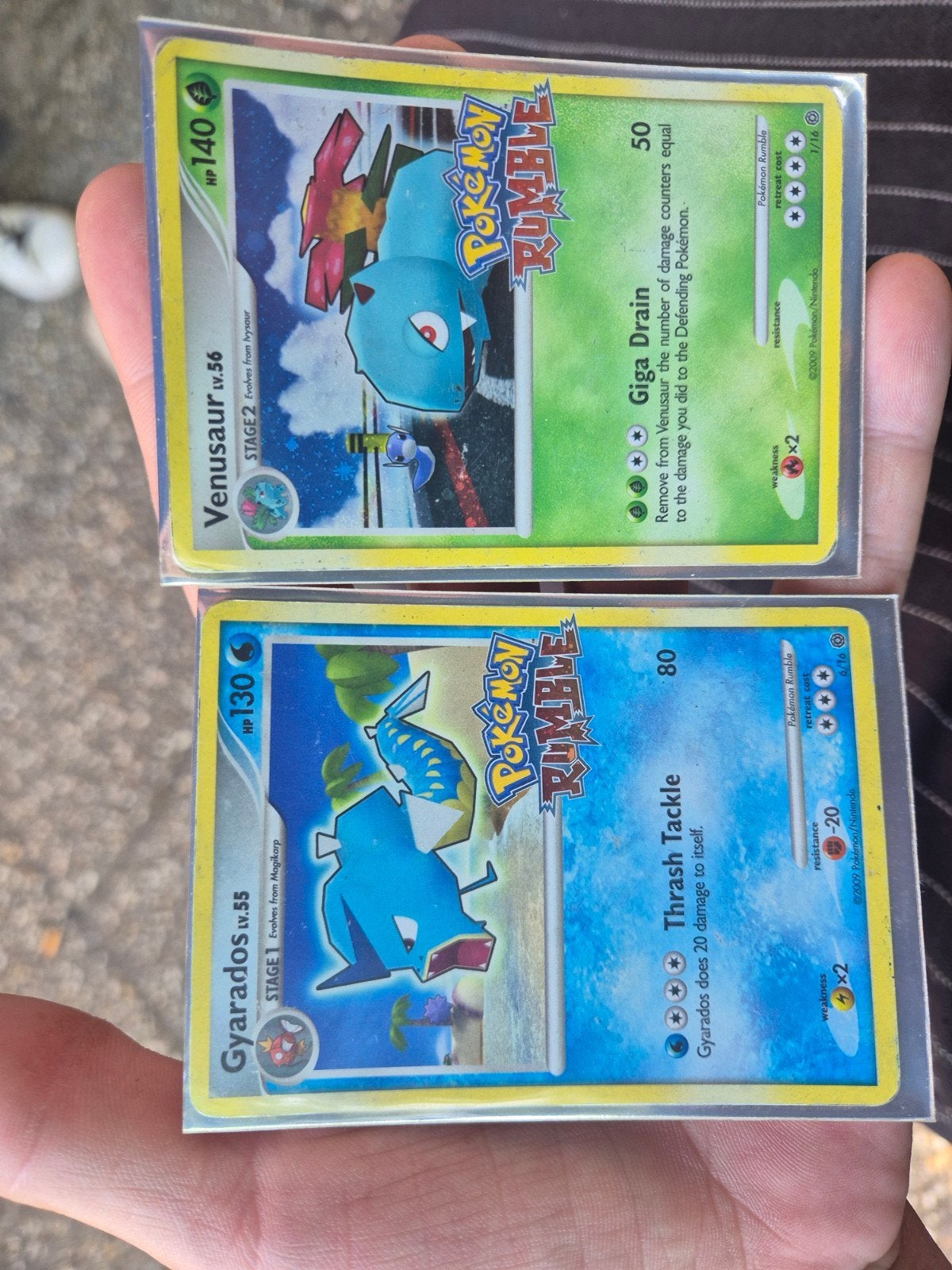 Pokémon Rumble Venusaur & Gyarados Kaarten, Hobby en Vrije tijd, Verzamelkaartspellen | Pokémon, Ophalen, Gebruikt, Meerdere kaarten