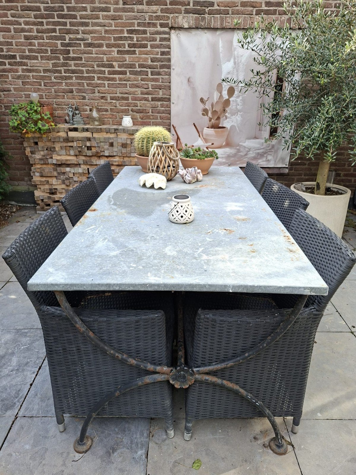 Tuinset-tafel-stoelen, Ophalen, Gebruikt