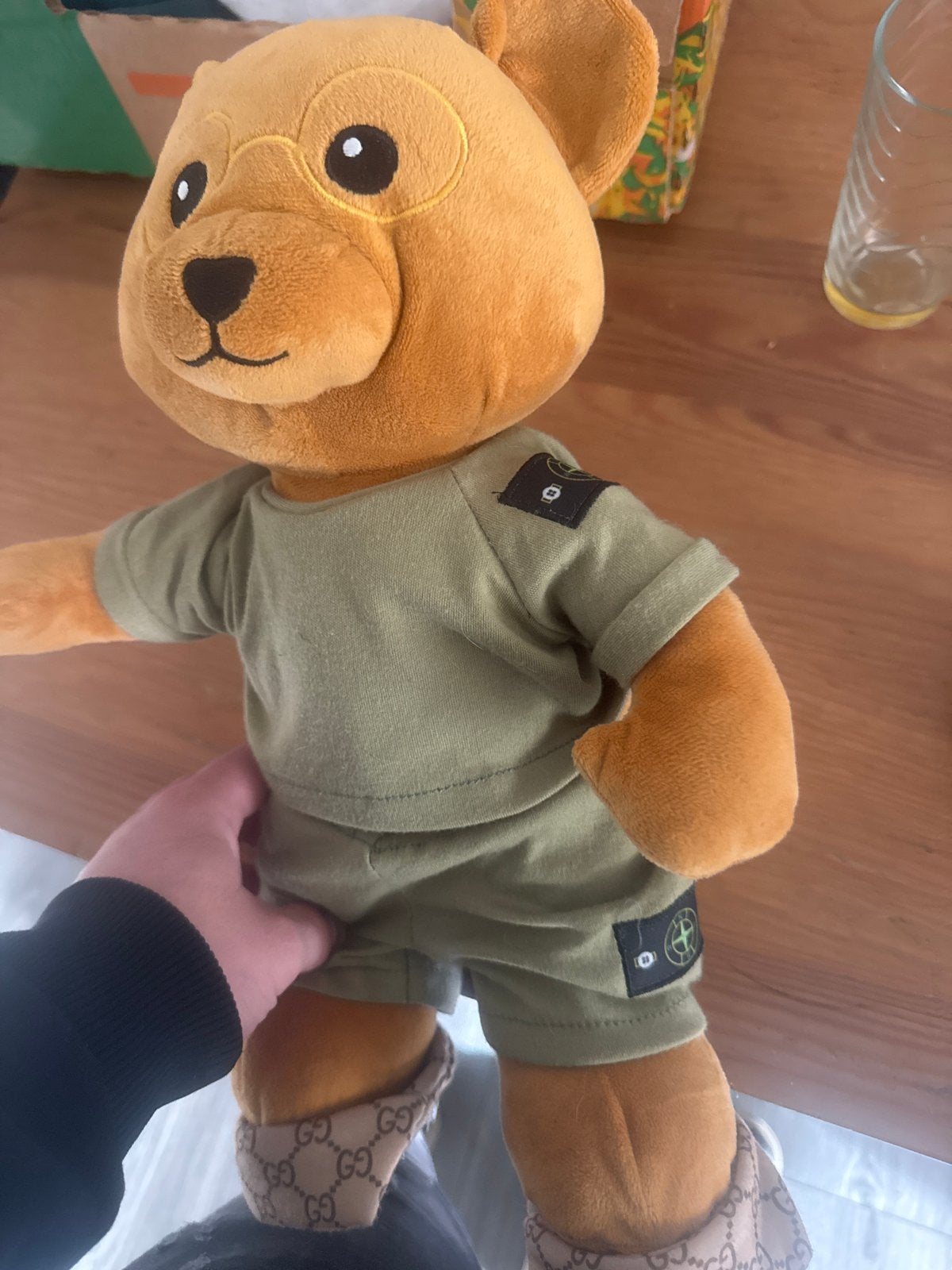Build-A-Bear Knuffelbeer met Stone Island outfit, Beer, Ophalen of Verzenden, Zo goed als nieuw, Met kleding of accessoire