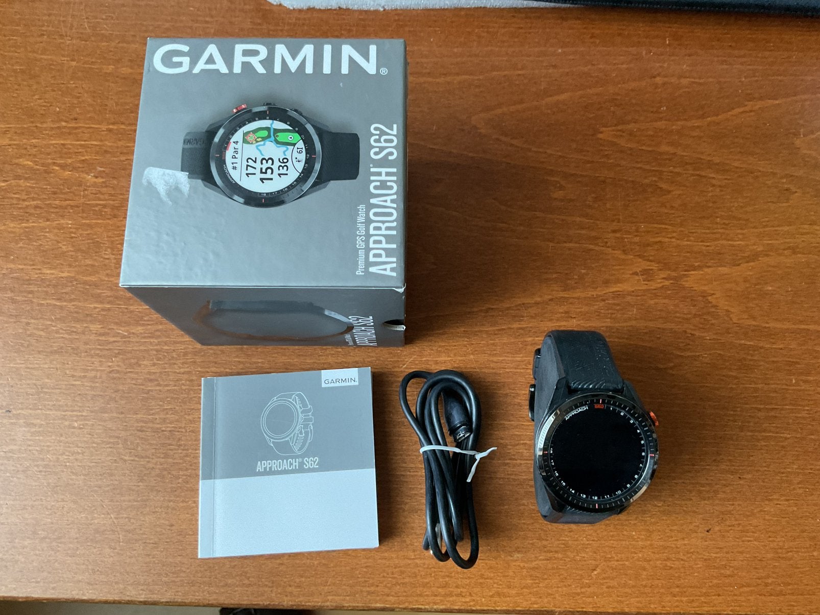 Garmin Approach S62 Golfhorloge –  Nette staat, Ophalen of Verzenden, Waterdicht, Gebruikt, Zwart