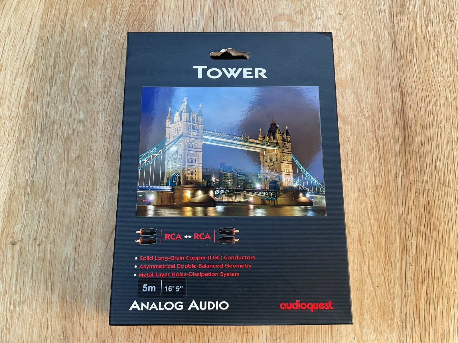 AudioQuest Tower stereo rca interlink 5m ovp, Ophalen of Verzenden, Gebruikt, 5 tot 10 meter, Interlink-kabel
