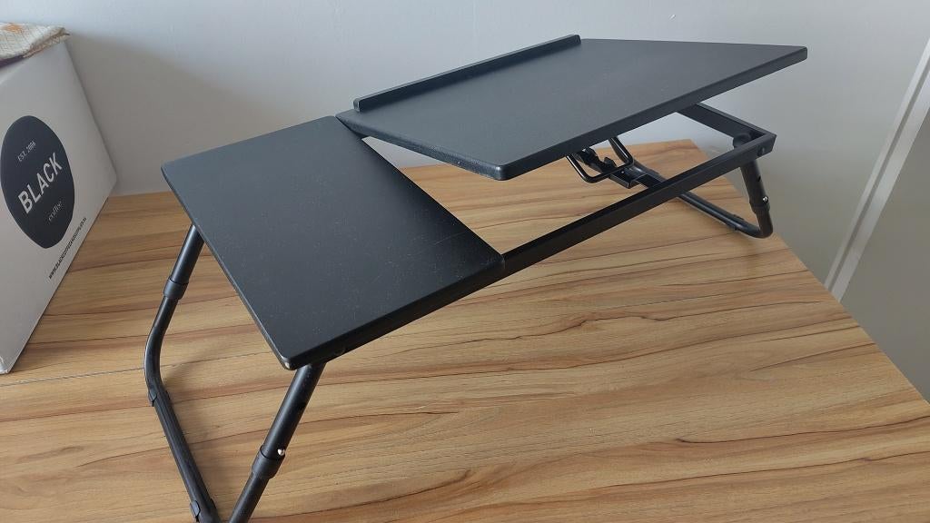 Verstelbare laptoptafel zwart, Computers en Software, Laptoptafels, Ophalen, Gebruikt